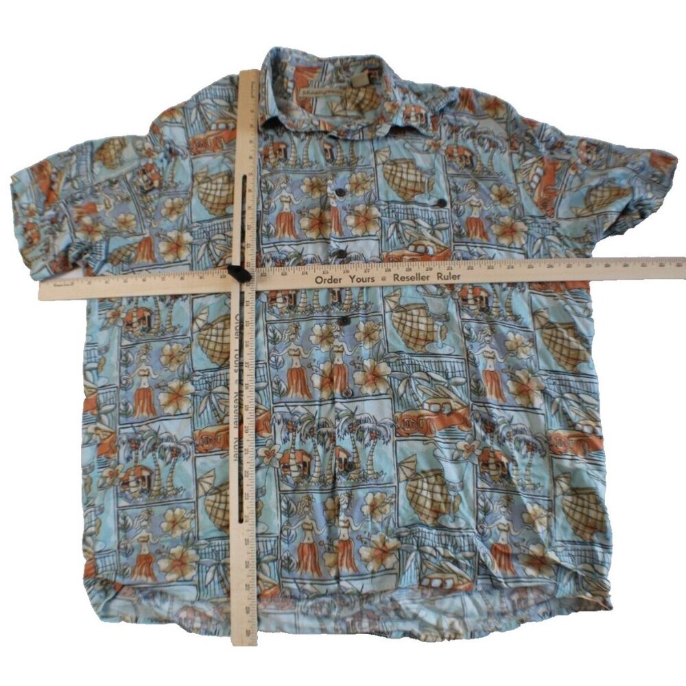 Vintage Munsingwear Hawaiian Style Button Up Shirt Men's Size Large - Picture 3 of 5
